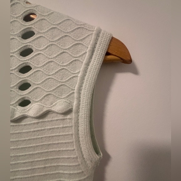 Ted Baker Light Green Textured Mini Dress - Picture 5 of 16